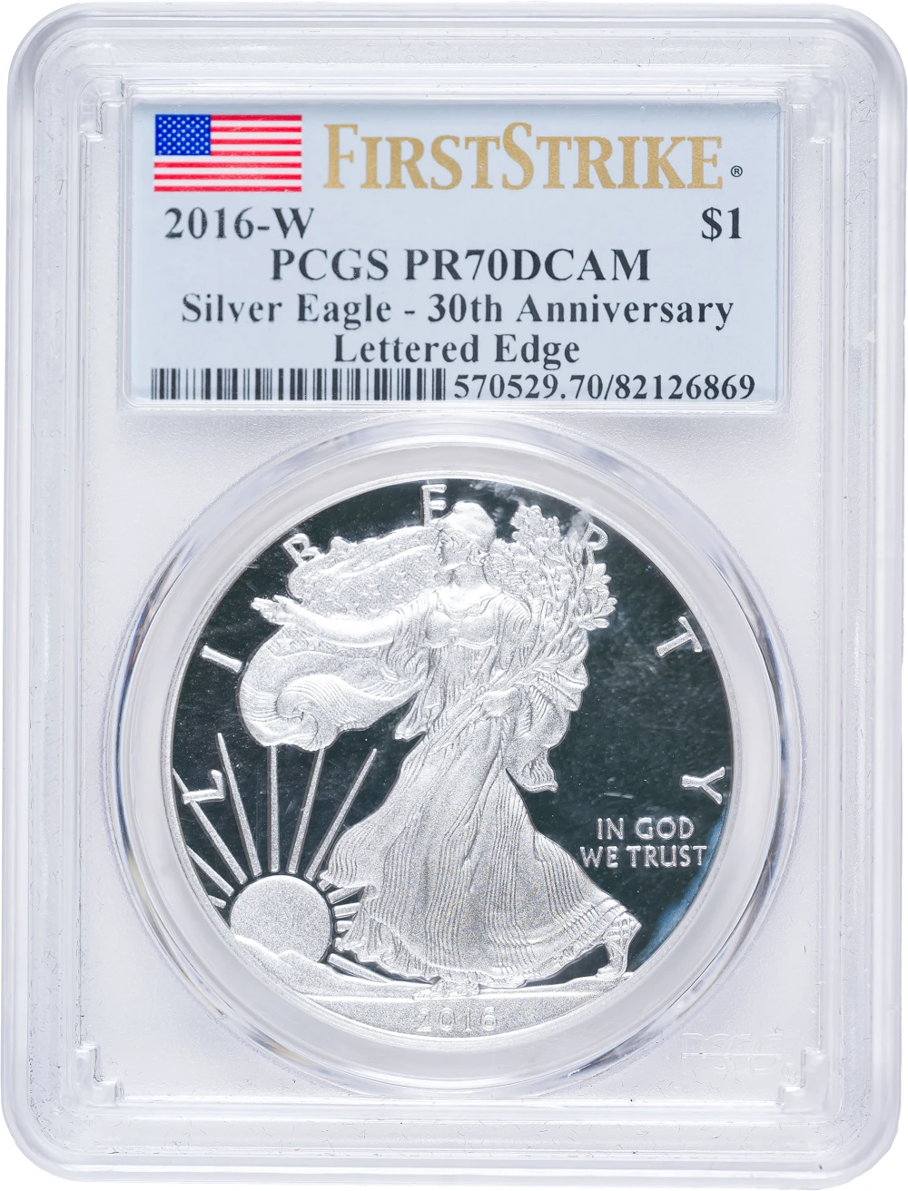 PCGS Proof-70 DCAM 2016-W Silver $1 American Eagle