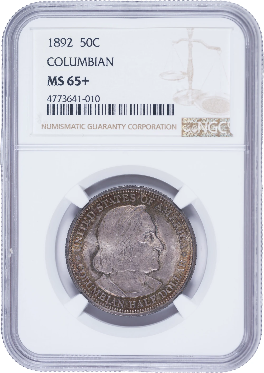 NGC MS-65+ 1892 Columbian Half Dollar
