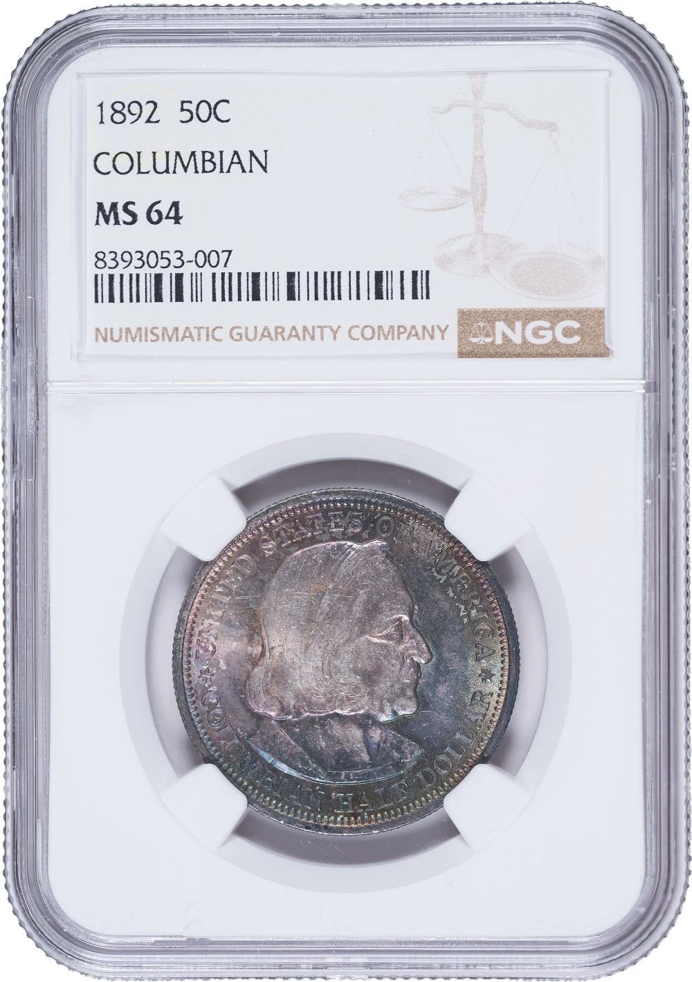 NGC MS-64 1892 Columbian Half Dollar