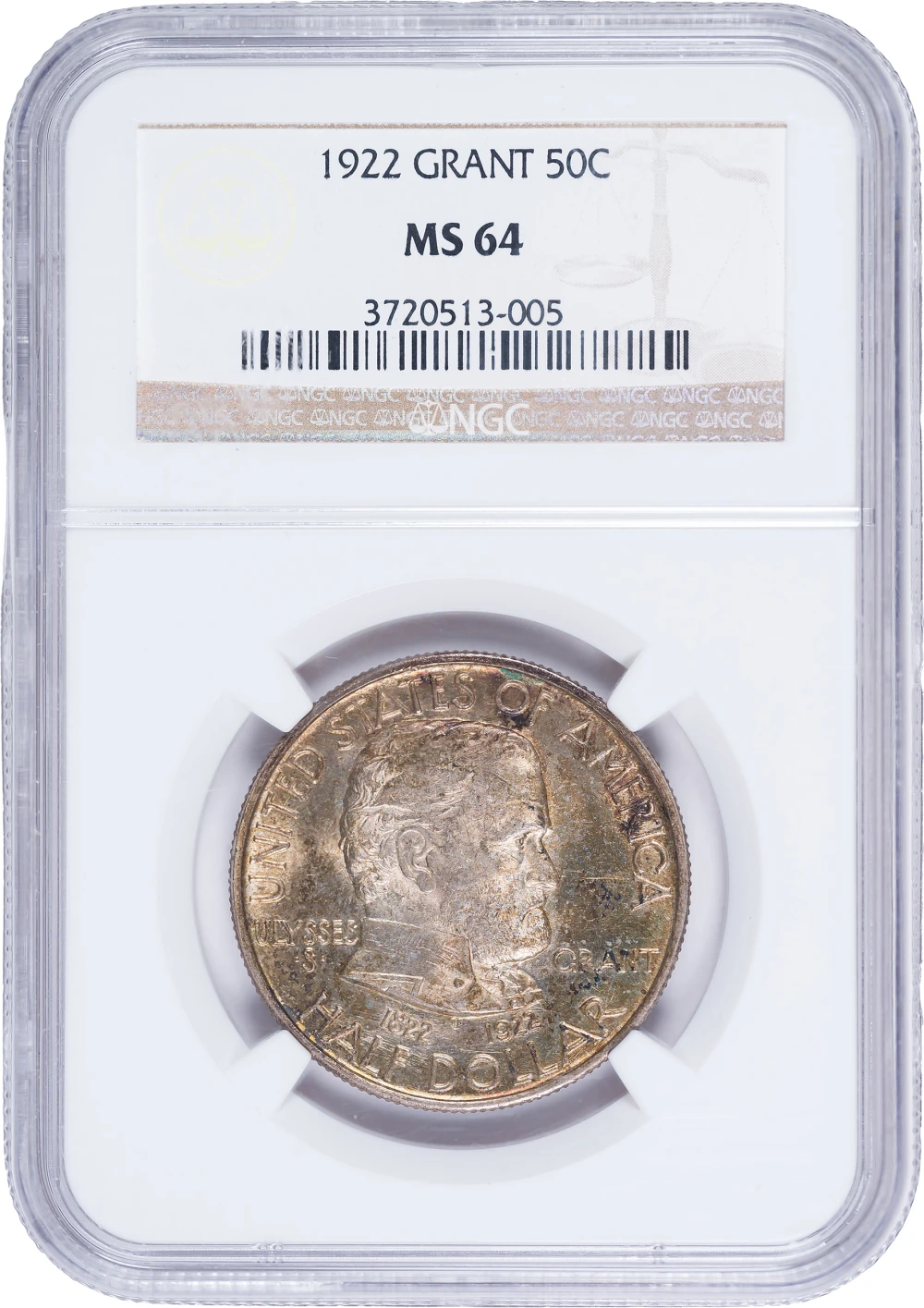 NGC MS-64 1922 Grant Half Dollar