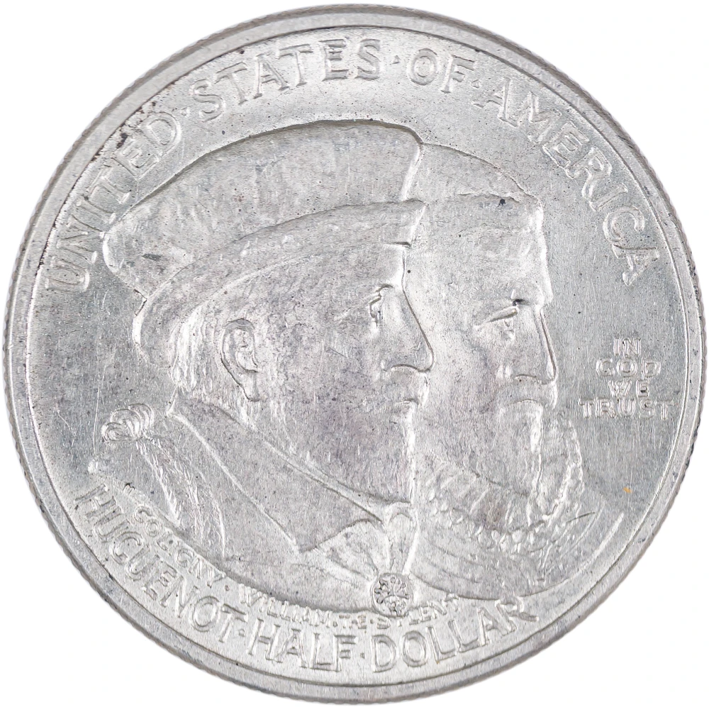 MS-60 1924 Huguenot Half Dollar