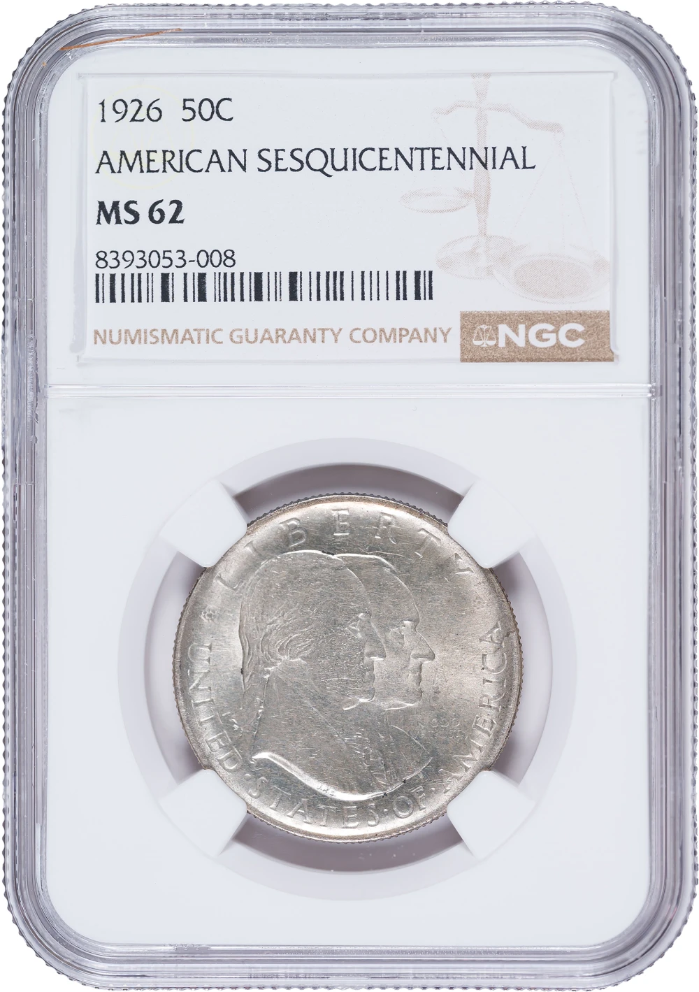 NGC MS-62 1926 Sesquicentennial Half Dollar