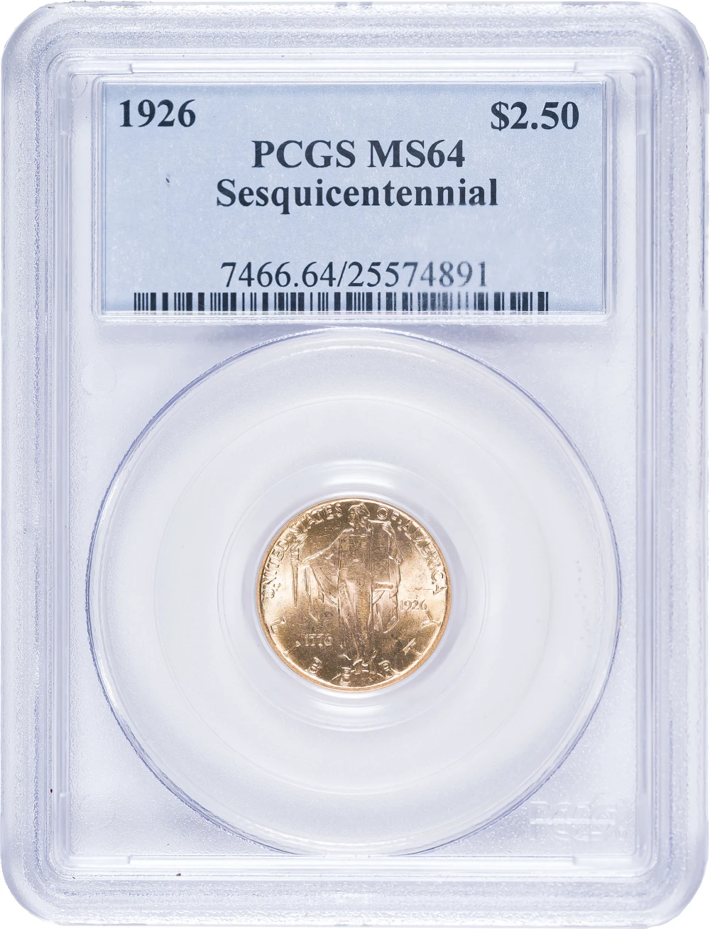 PCGS MS-64 1926 Sesquicentennial $2.50 Gold