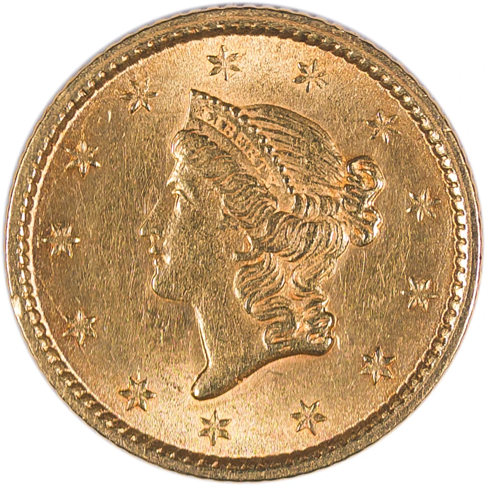 MS-60 1853 Gold Dollar