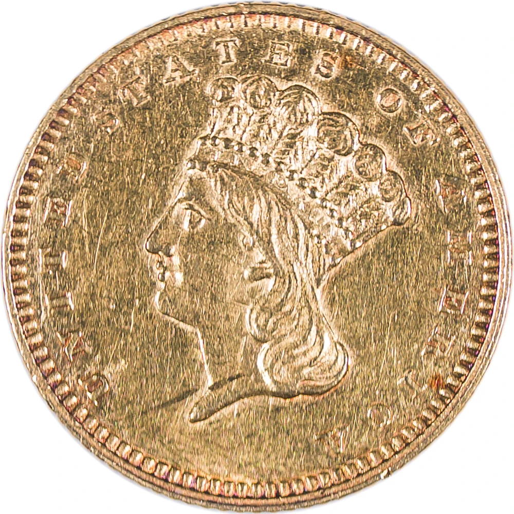AU Details 1862 Gold Dollar