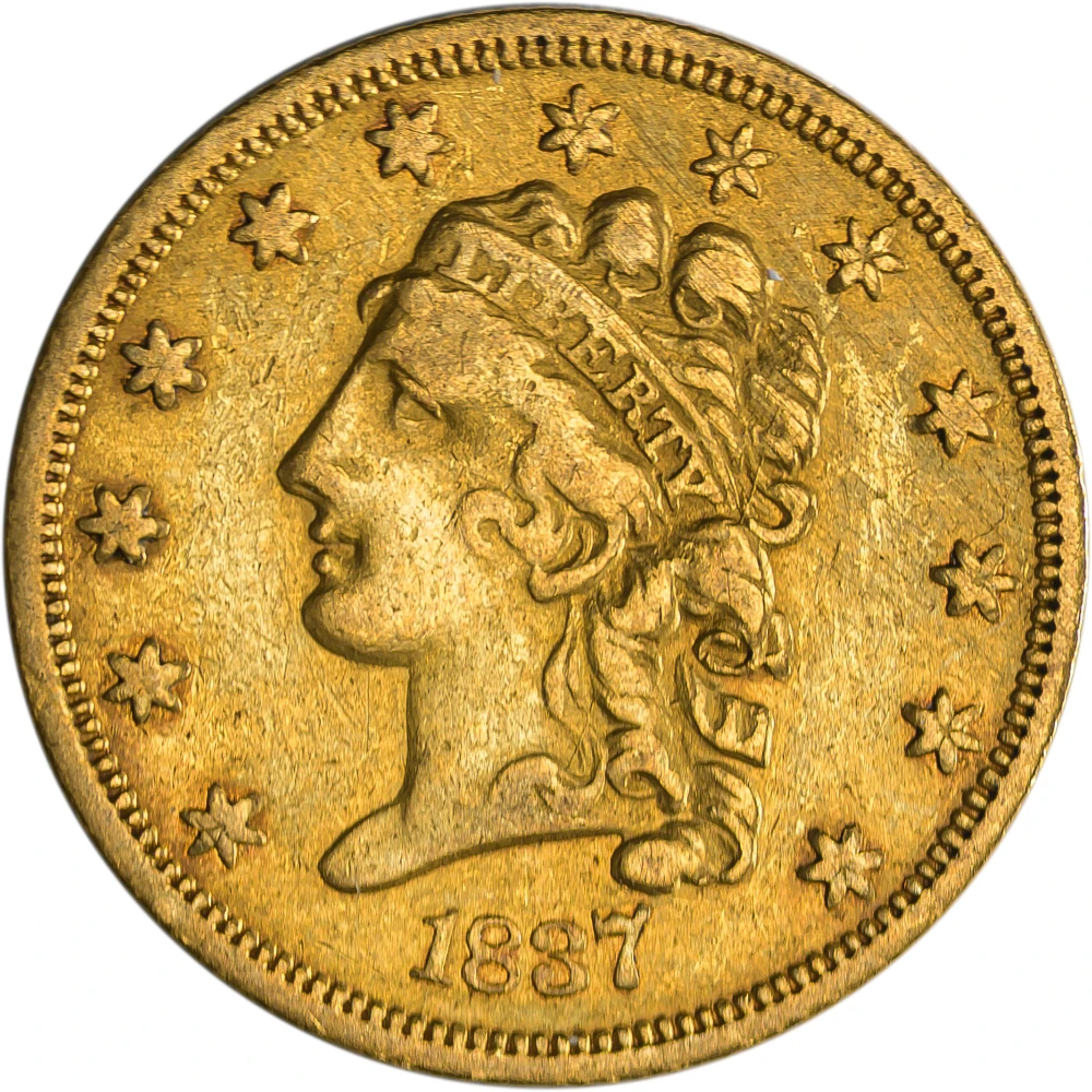 AU Details 1837 $2.50 Gold Classic