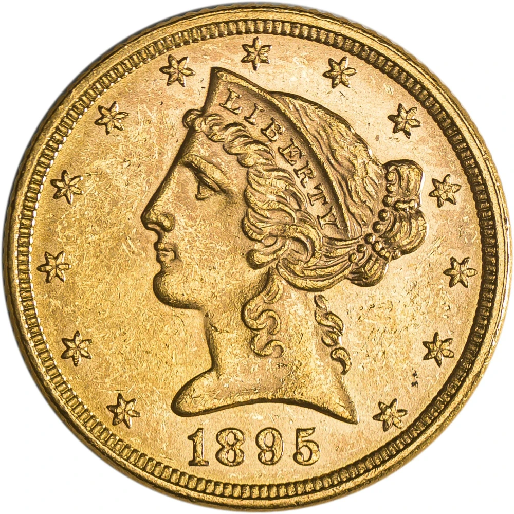 Choice MS-63 1895 $5.00 Gold Liberty