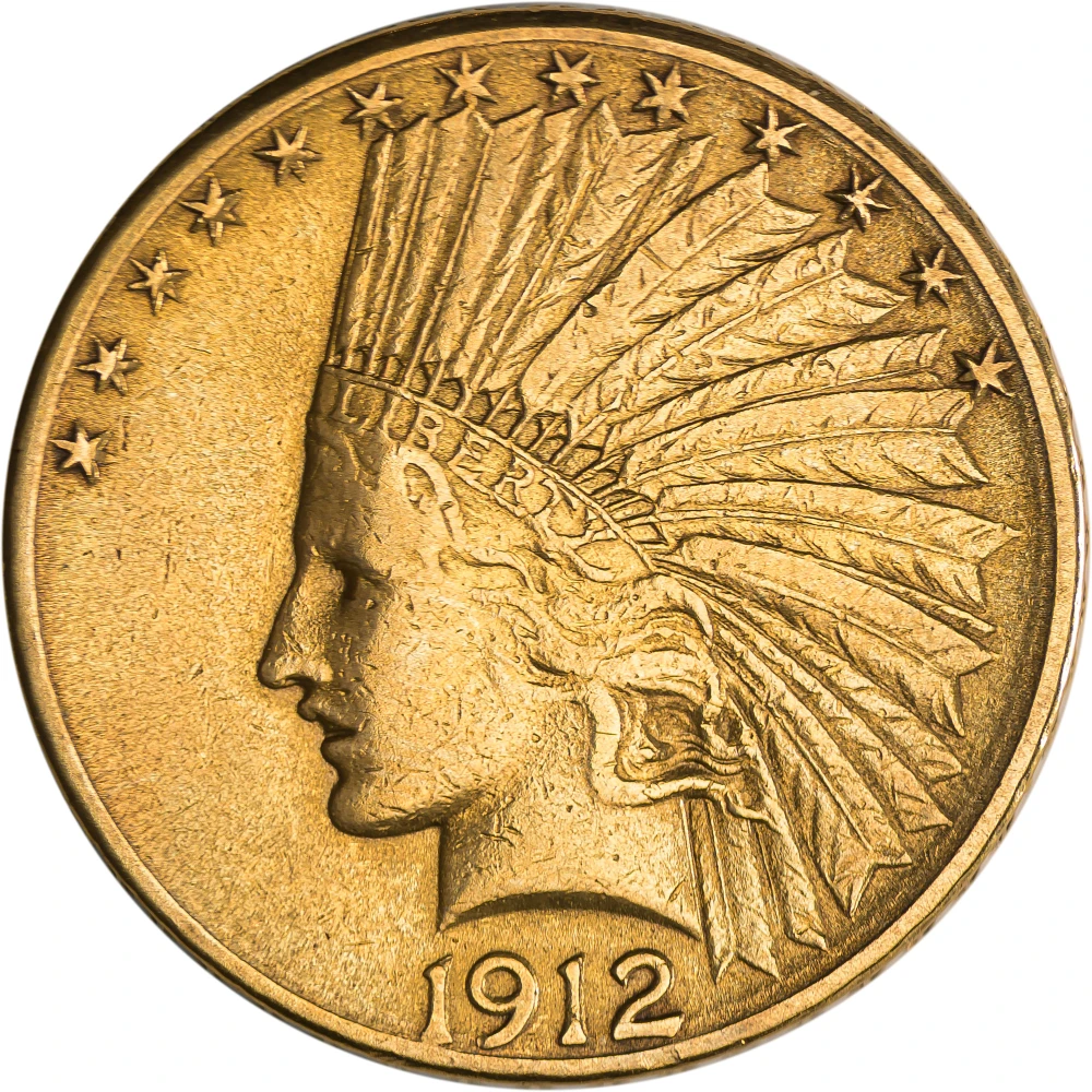 EF Details 1912-S $10 Gold Indian