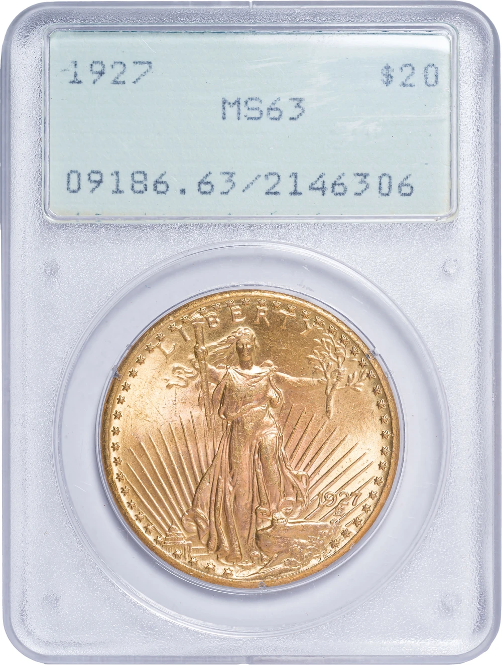 PCGS MS-63 1927 $20 Gold St.Gaudens