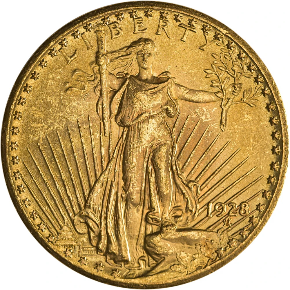 Choice MS-64 1928 $20 Gold St.Gaudens