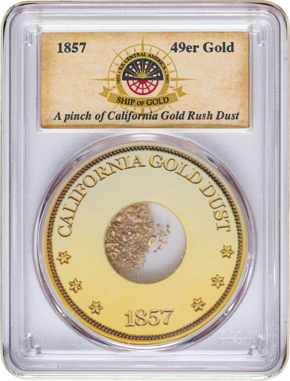 PCGS-Certified Ship of Gold One Pinch Gold Dust