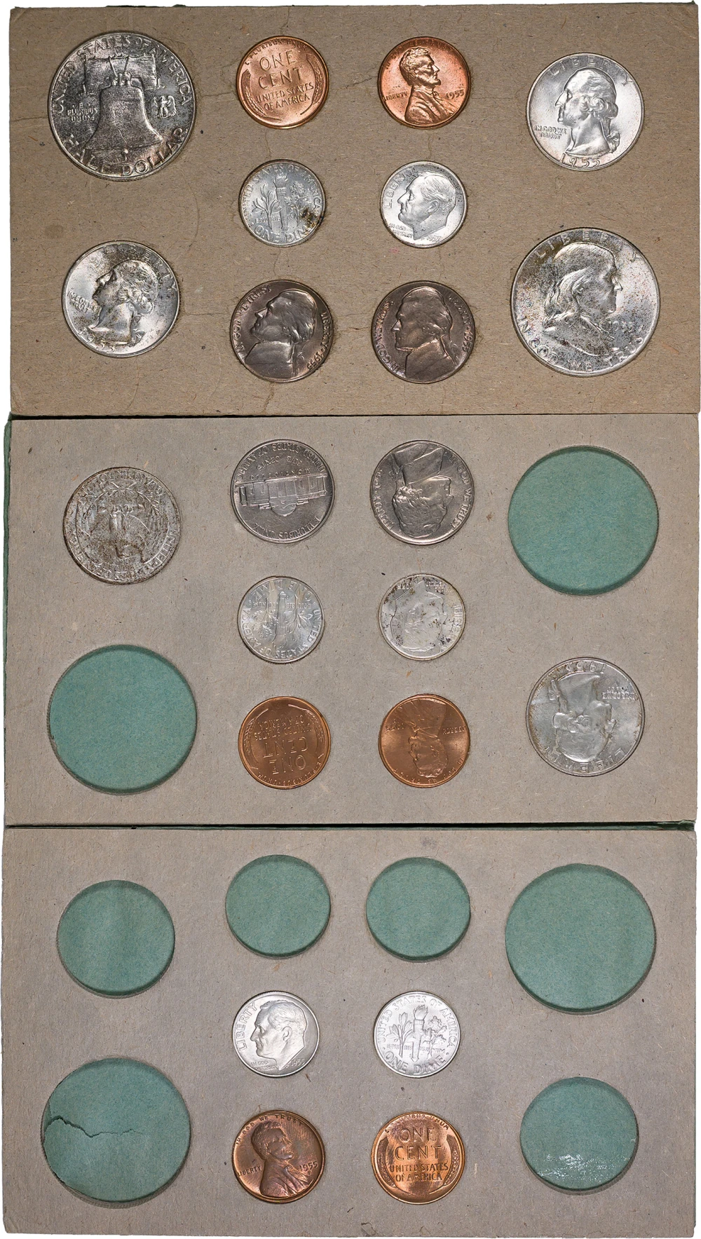 Mint Set. Complete 1955-PDS Mint Set 