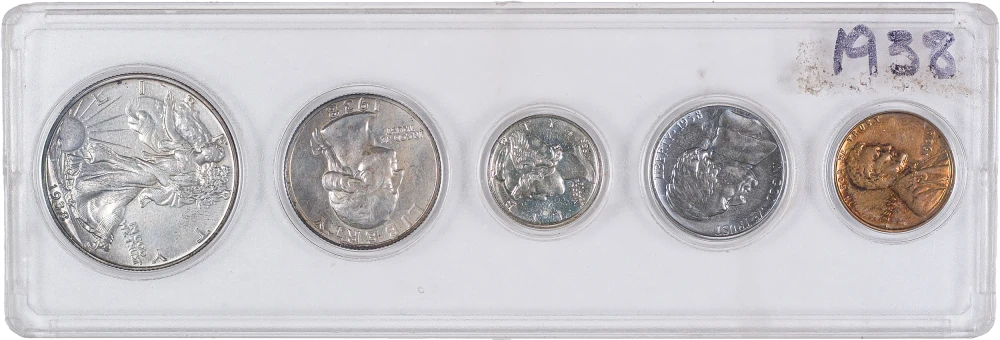 Choice to Gem 1938 Five-Piece Proof Set
