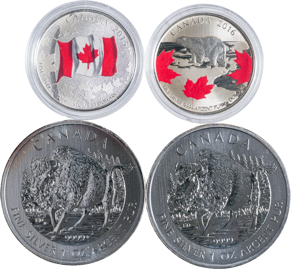 Canada. 4 Piece Silver Lot