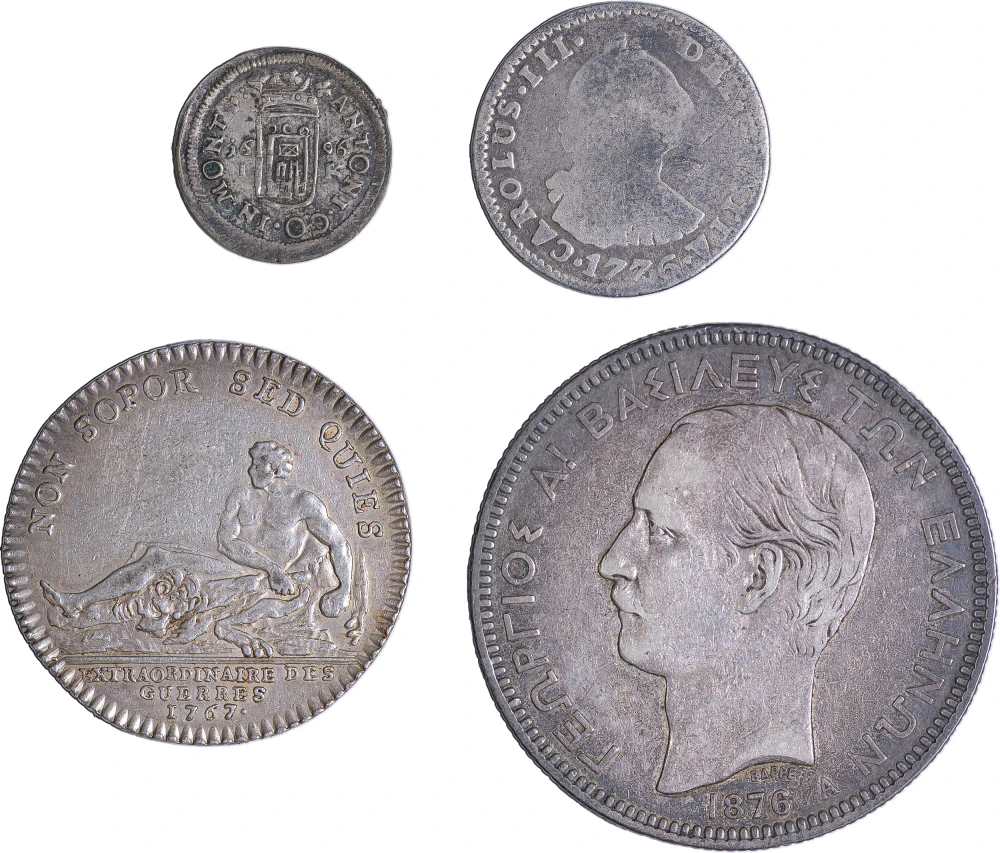 Austria, Bolivia, France, Greece Silver Issues