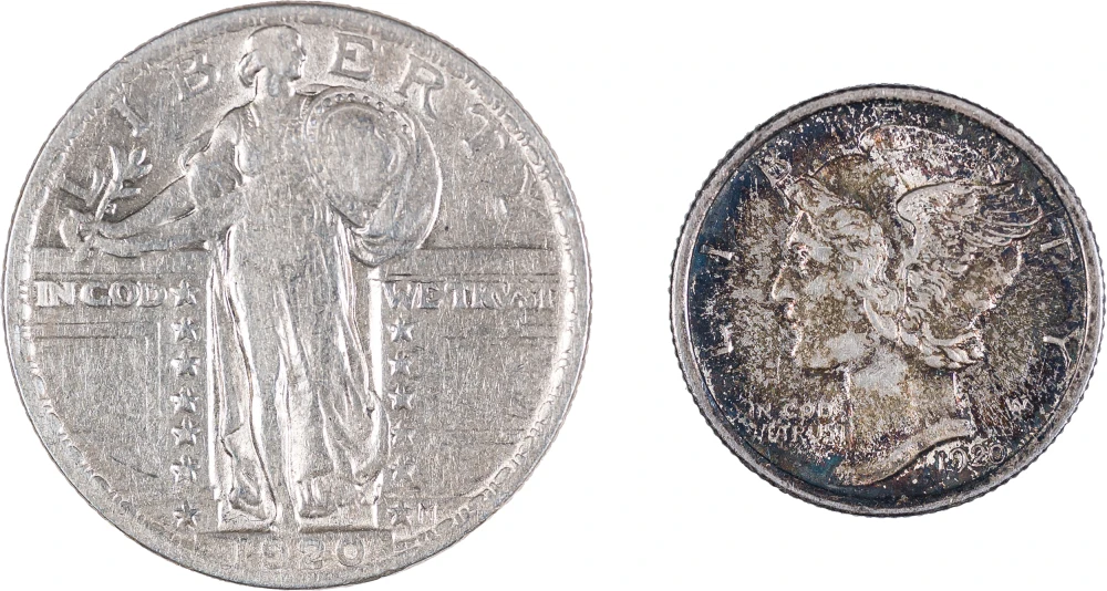 Silver 1920 Denomination Duo