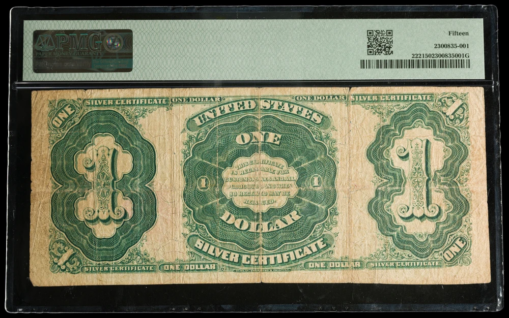 PMG Fine-15 Series 1891 $1 Silver Dollar Note