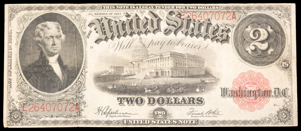 VF Series 1917 $2 Legal Tender Note