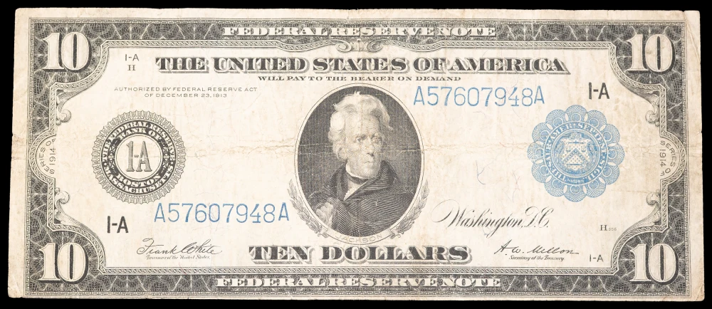 VF Series 1914 $10 FRN
