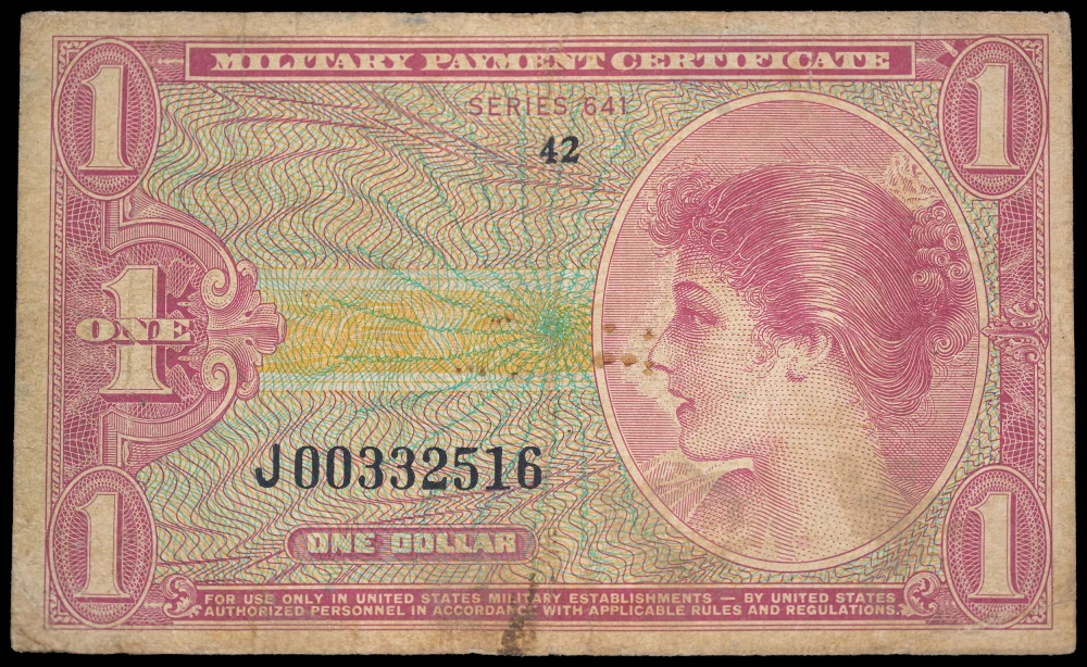 VF $1 Military Payment Certificate