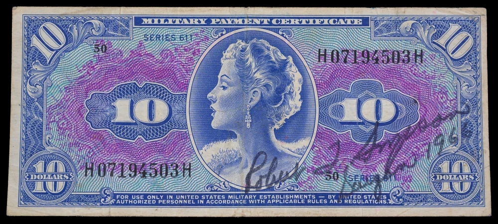 VF Series 611 $10 Military Payment Certificate