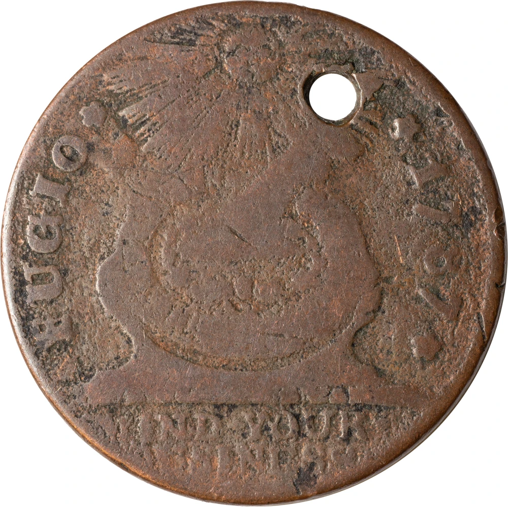 Holed VG-Fine 1787 Fugio Copper