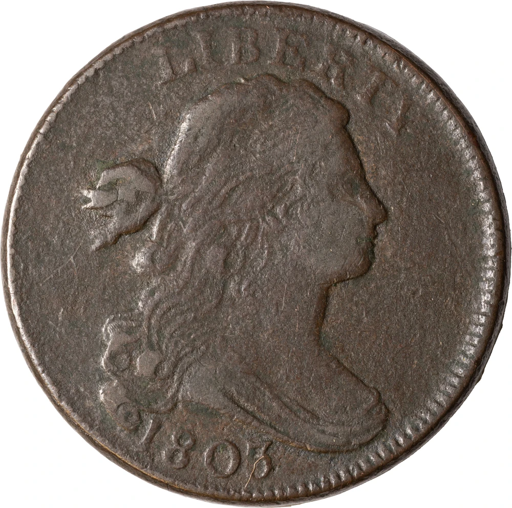 VF Details 1803 Small Date, Small Fraction Cent