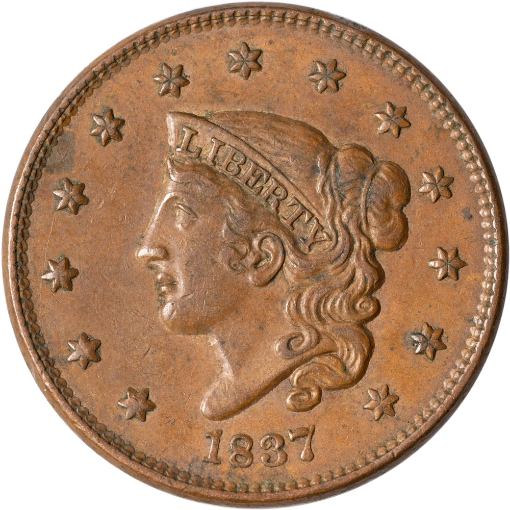 AU-50 or Finer 1837 Cent