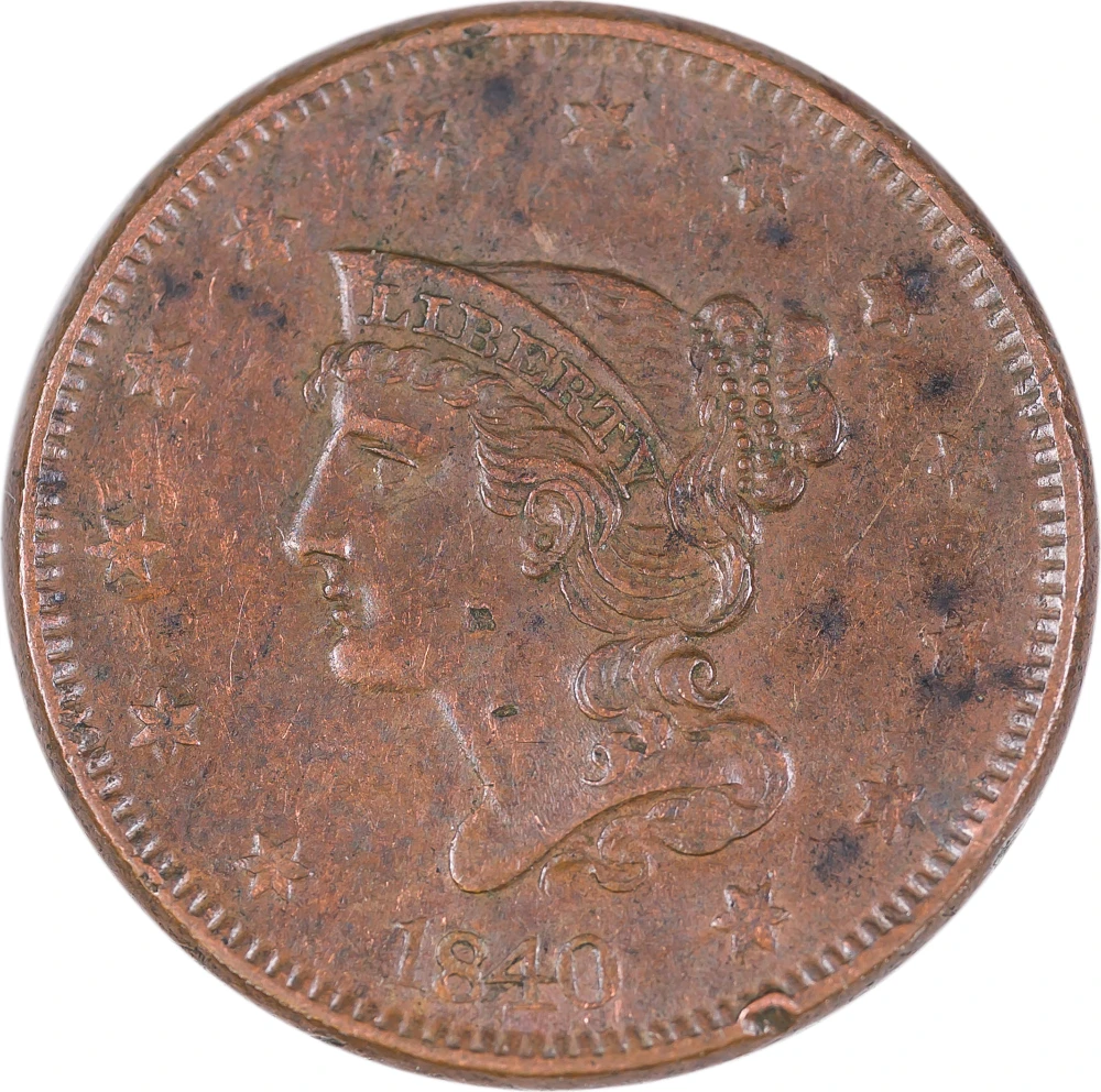 AU Details 1840 Small Date Cent