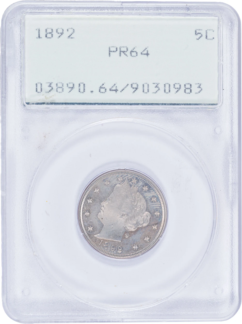 PCGS Proof-64 1892 Liberty Nickel