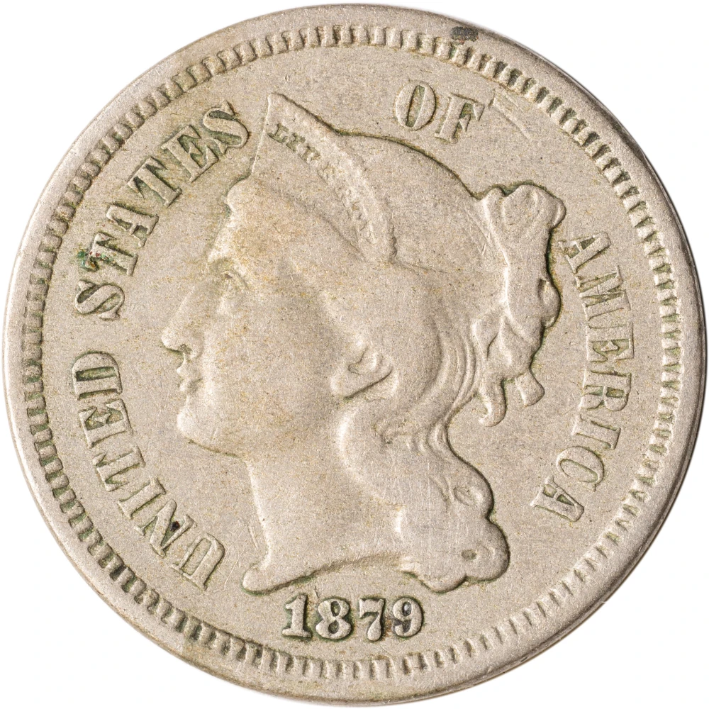 VF-20 1879 Nickel Three-Cents
