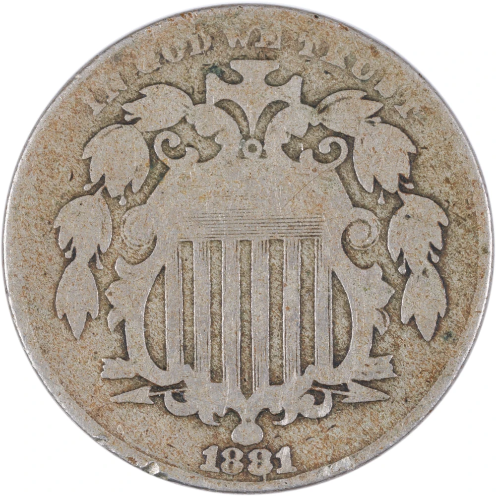 Good-4 1881 Shield Nickel Rarity