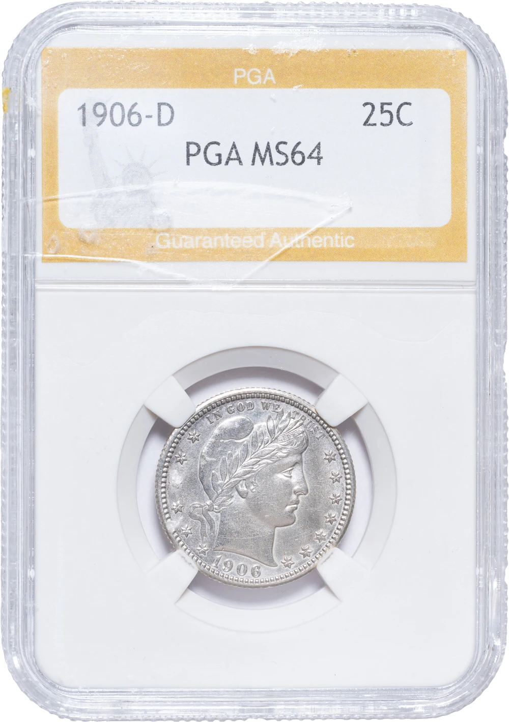 Generic Certified 1906-D Barber Quarter