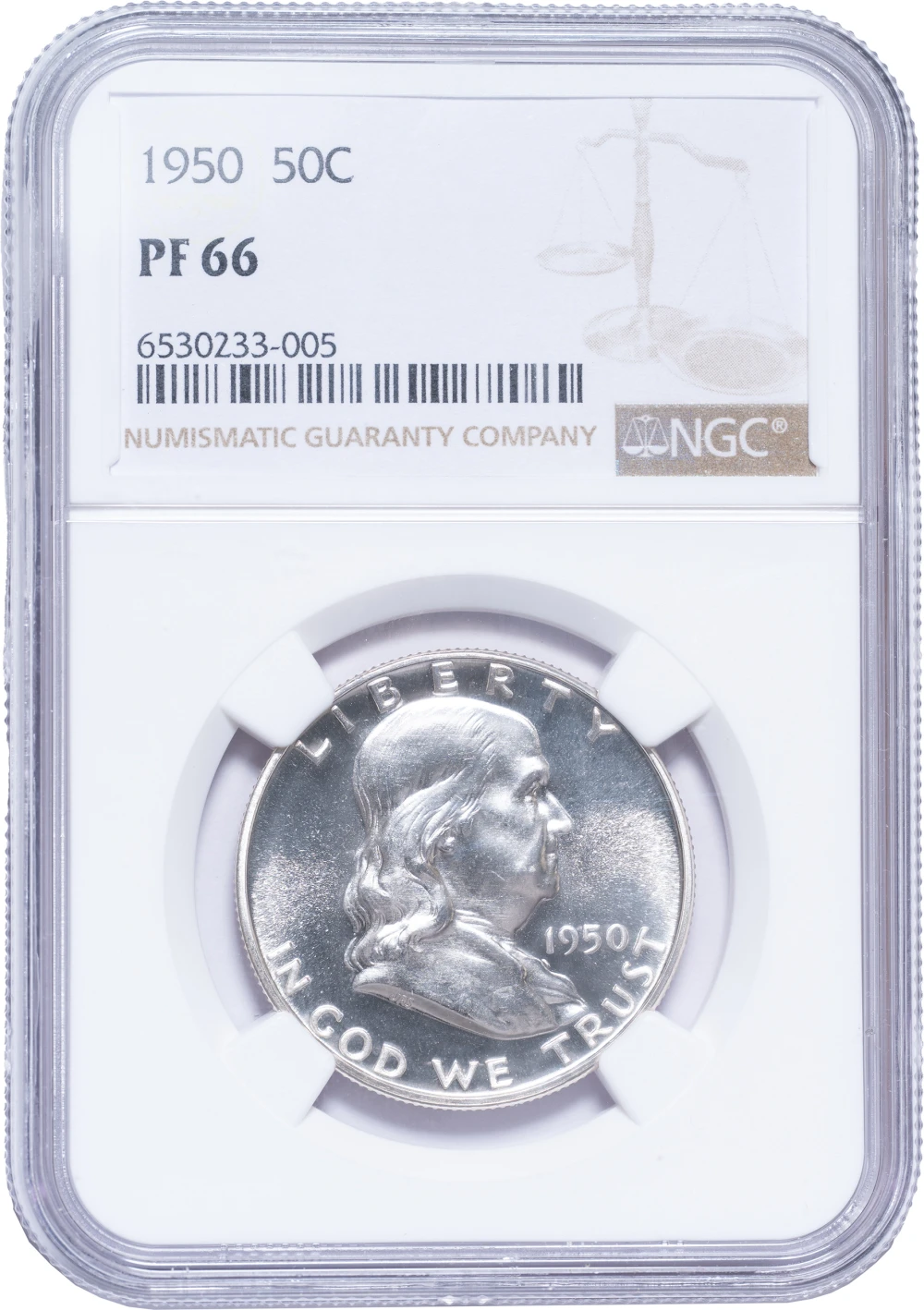 NGC Proof-66 1950 Franklin Half Dollar