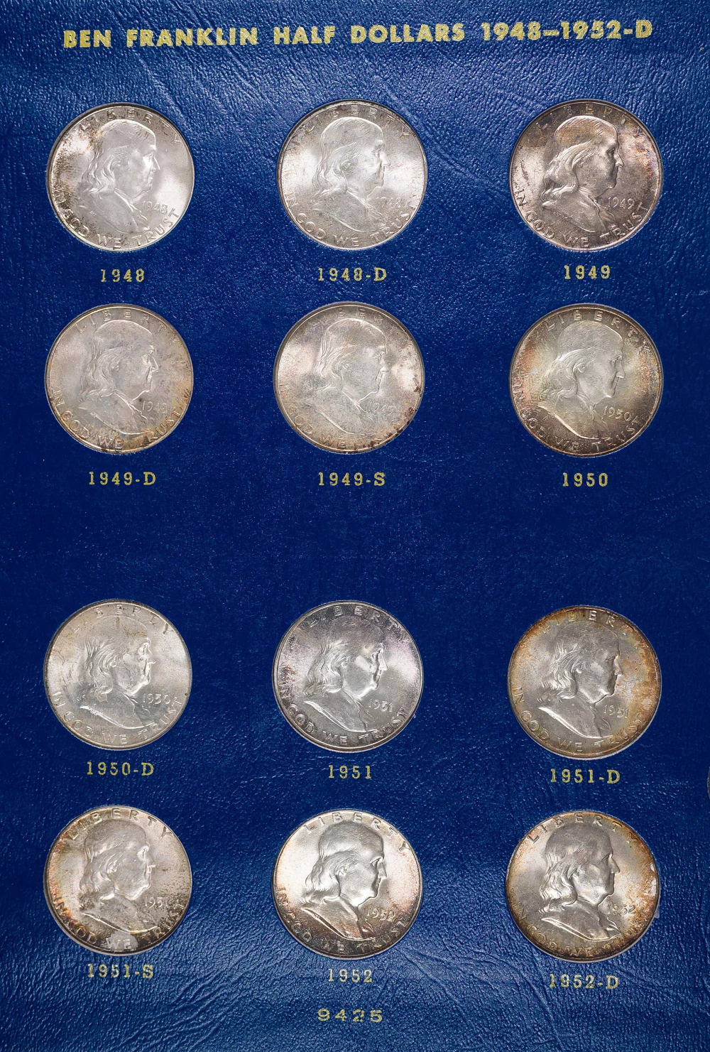 Choice to Gem Franklin Half Dollar Set