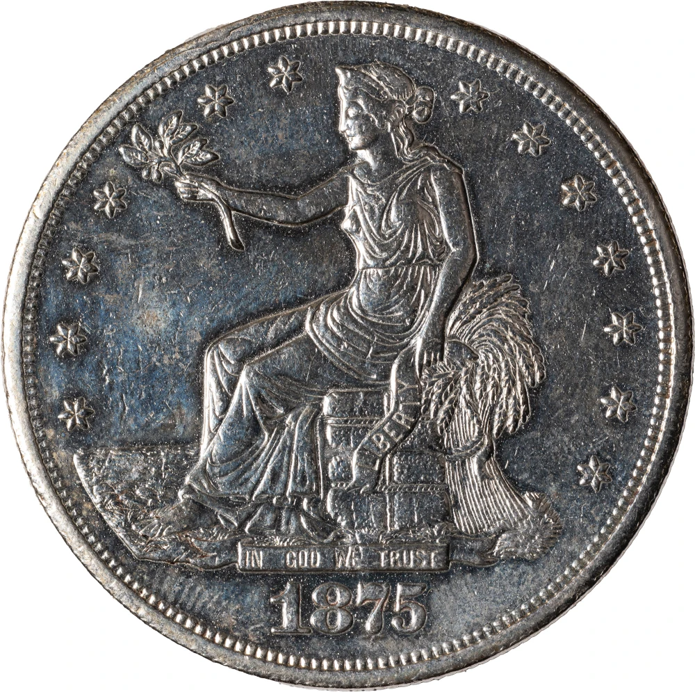 AU-50 Details 1875-S Trade $1