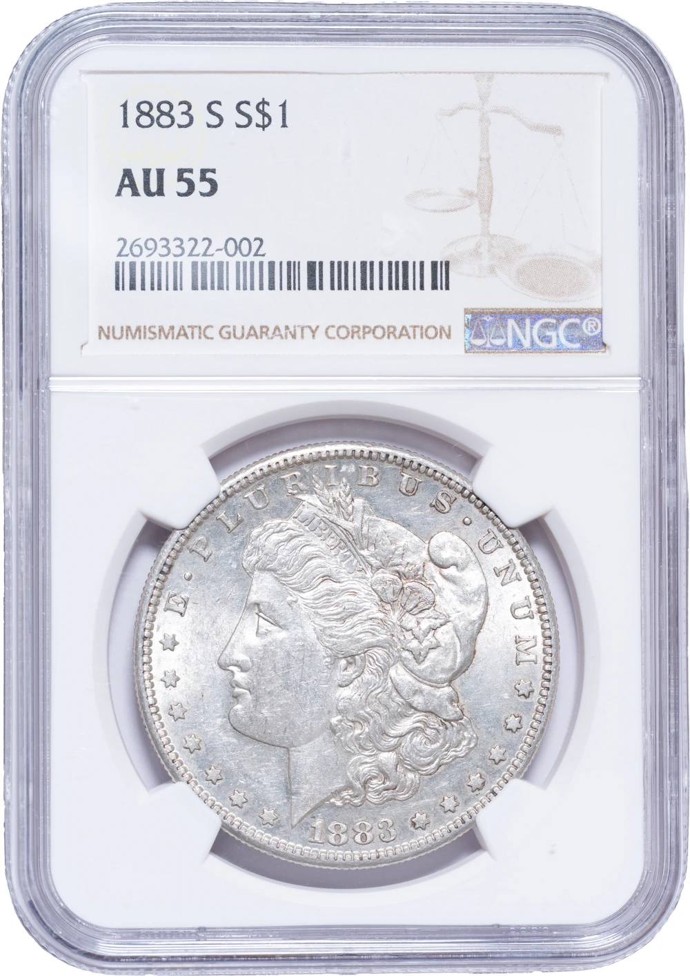 NGC AU-55 1883-S Morgan Dollar