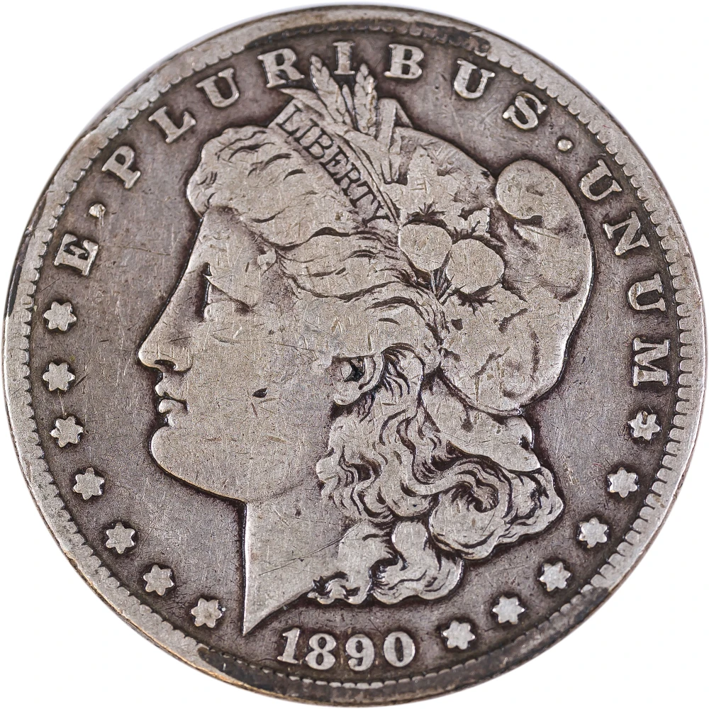 Fine-12 1890-CC Morgan Dollar