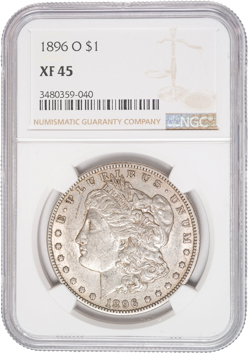 NGC EF-45 1896-O Morgan Dollar