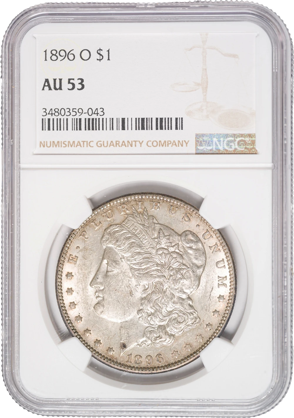 NGC AU-53 1896-O Morgan Dollar