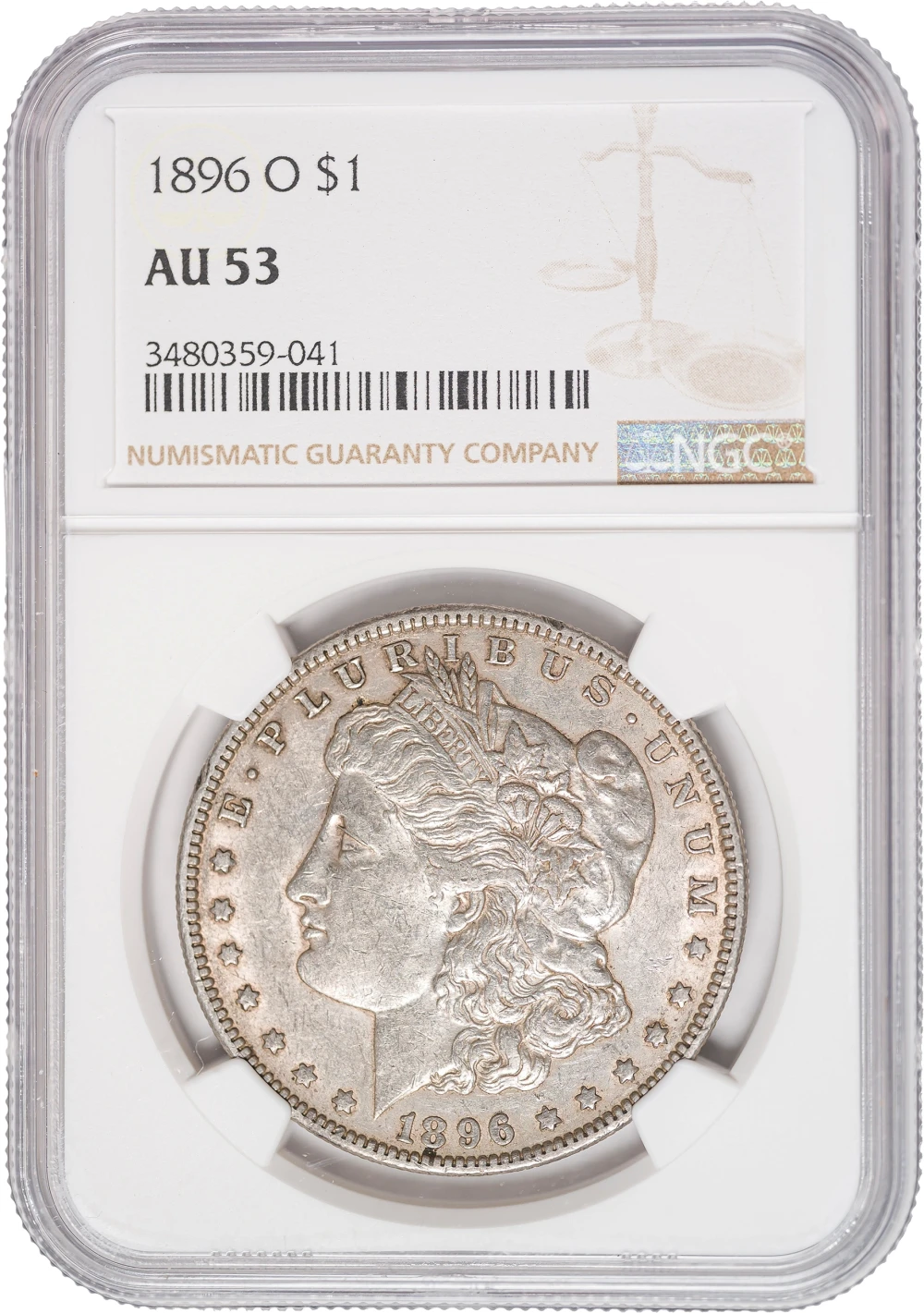 NGC AU-53 1896-O Morgan Dollar