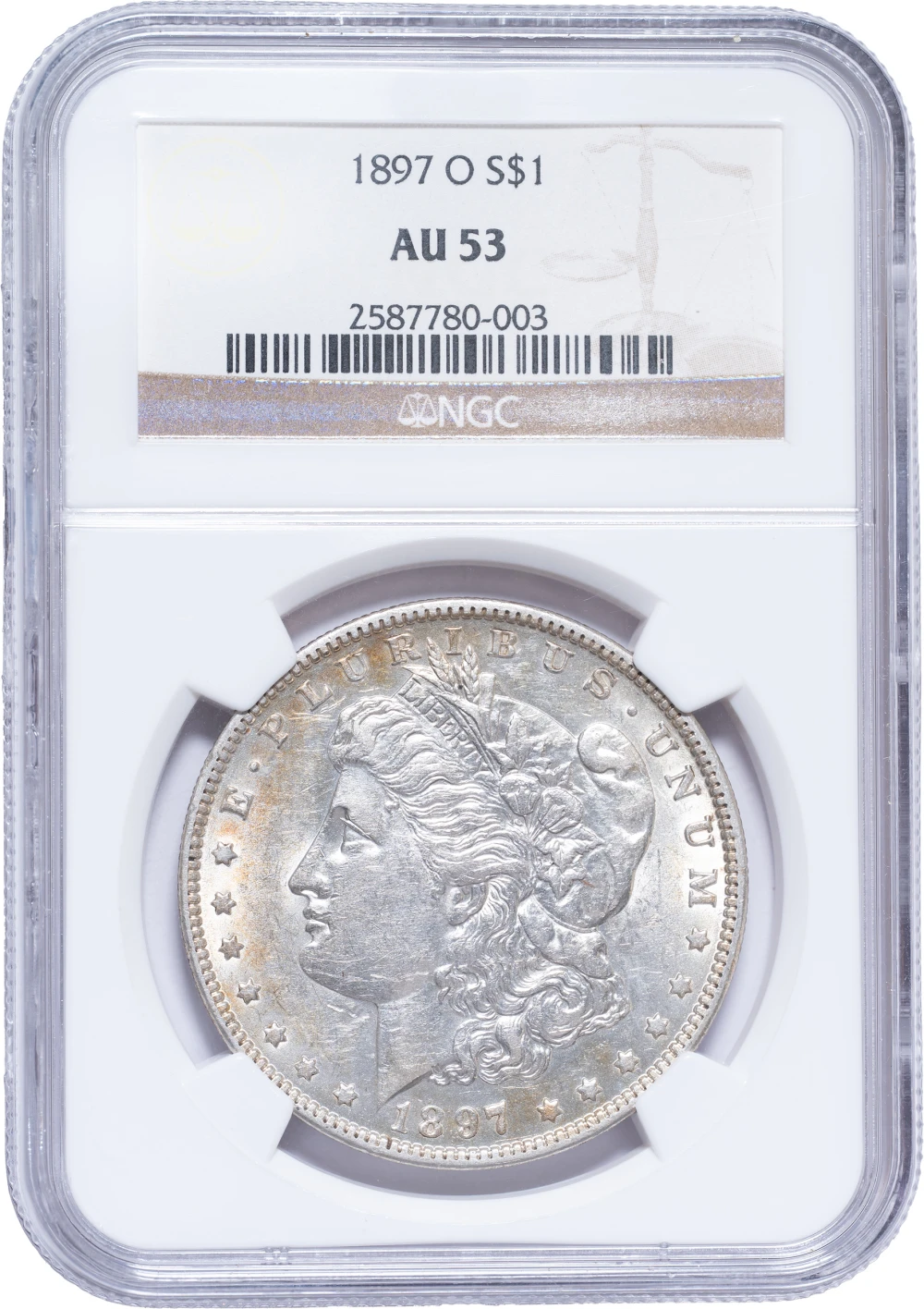 NGC AU-53 1897-O Morgan Dollar