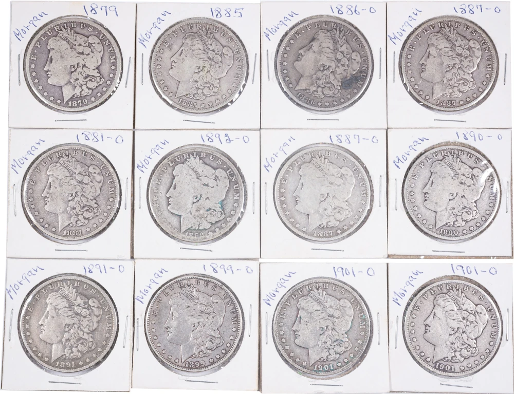 One Dozen VG to VF Morgan Dollars