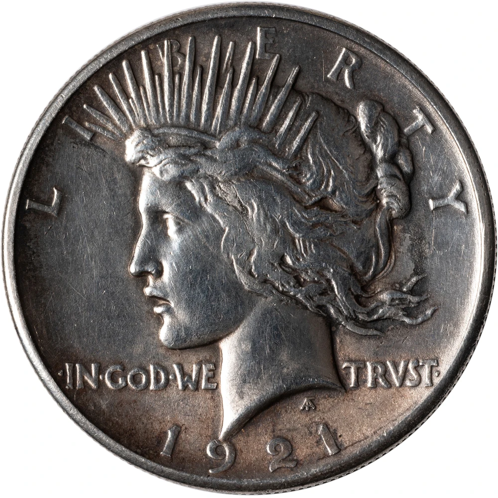 AU Details 1921 Peace Dollar