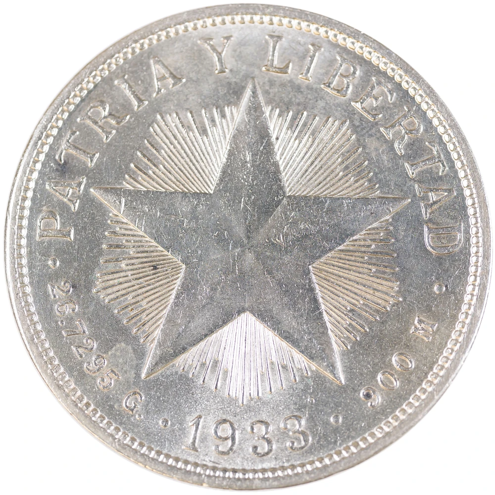 Cuba. MS-62 1933 Peso