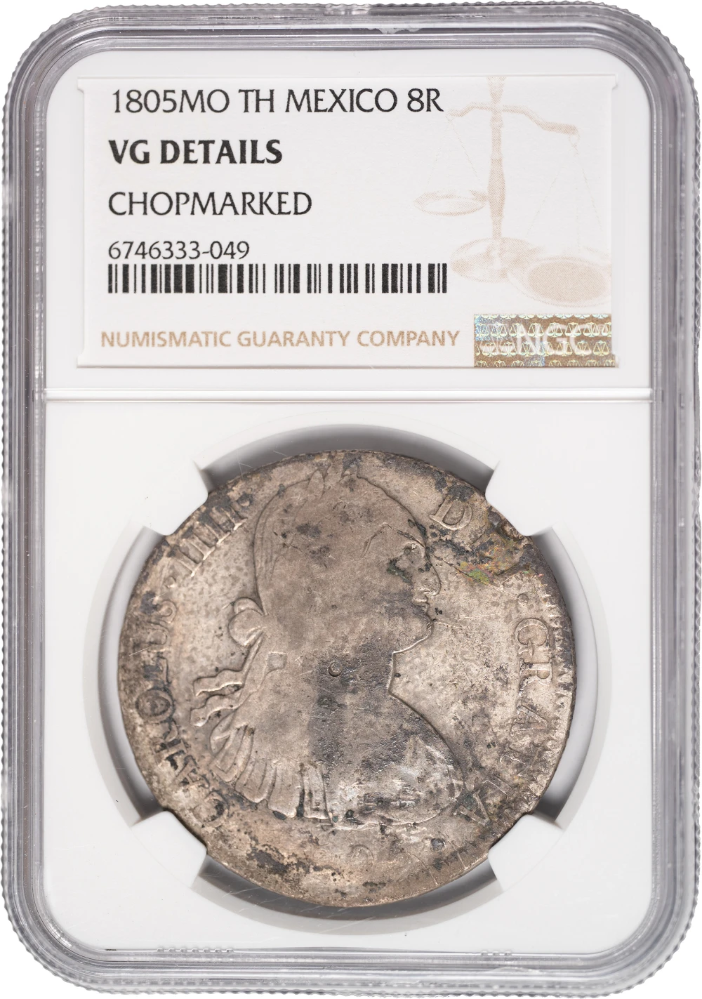 Mexico. Colonial. NGC VG Details 1805-FM 8 Reales