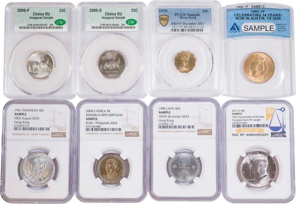 9 PCS Certified Sample Coins