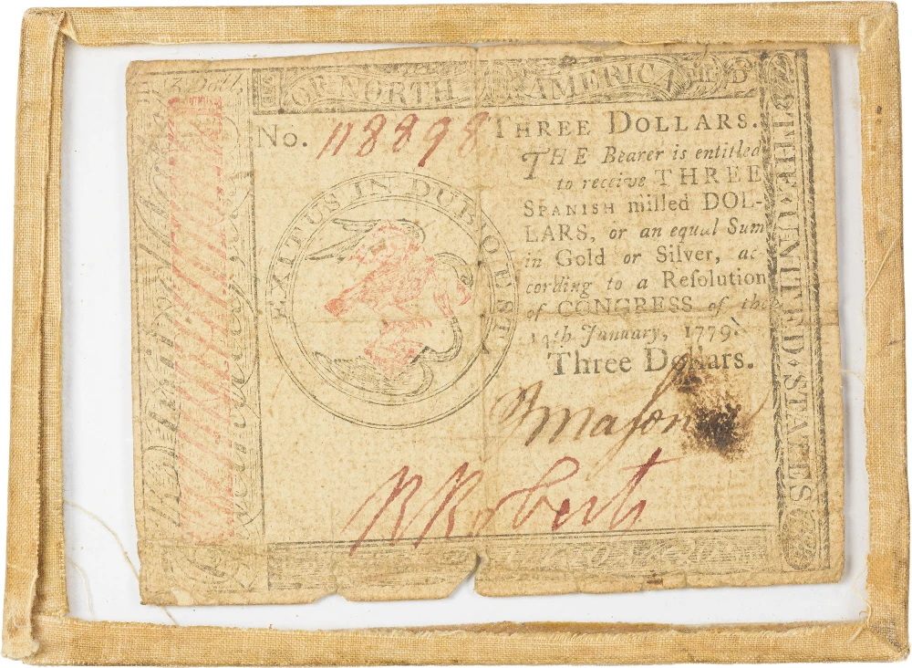 VF 1779 $3 Continental Currency