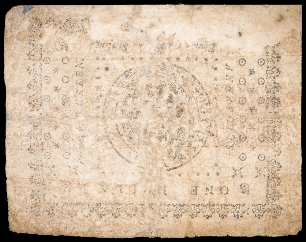 Fine Details 1775 Maryland $1 Colonial Currency