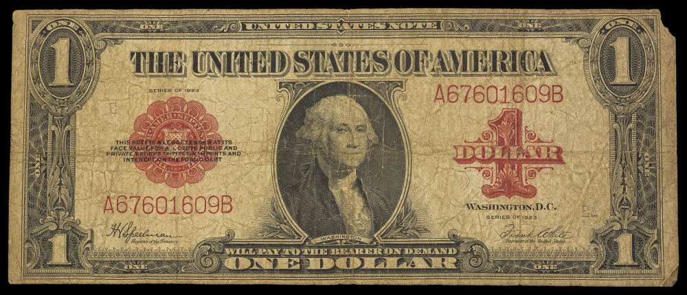 Fine Details 1923 $1 U.S. Note